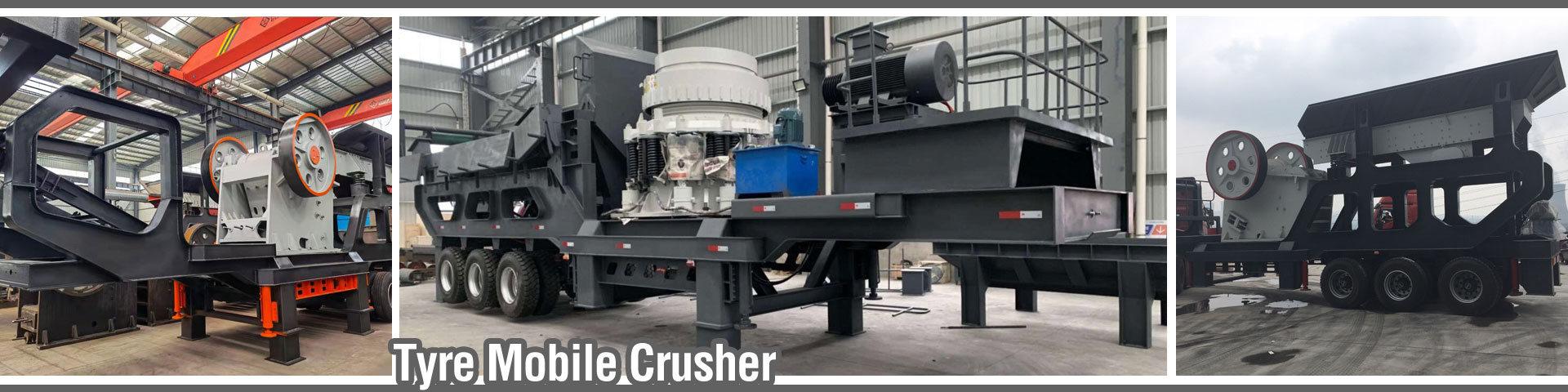 tyre mobile crusher plant